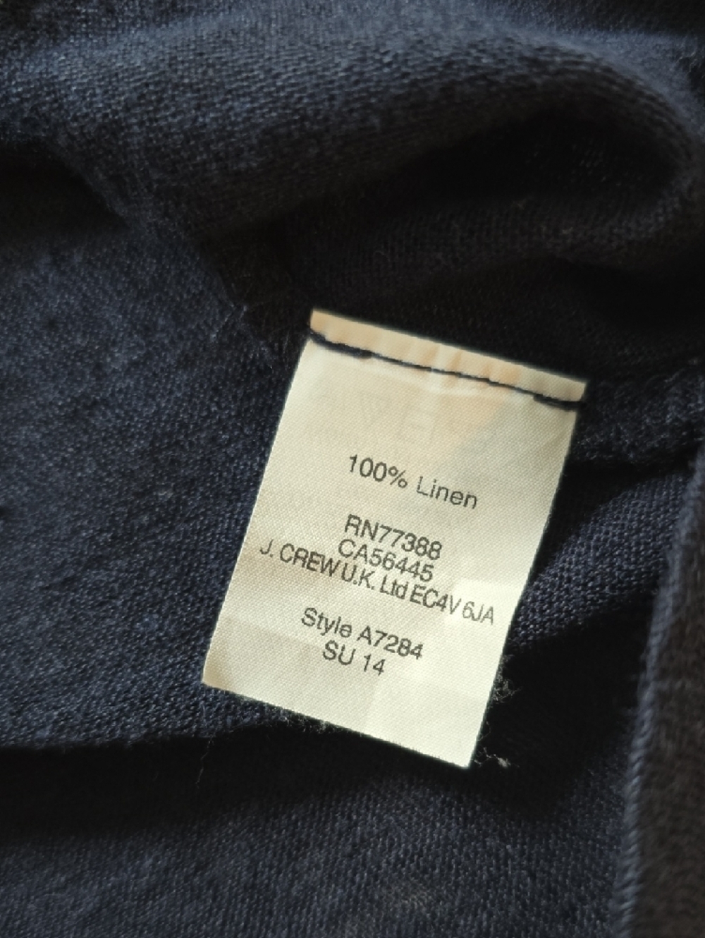 J Crew Embellished Linen Crewneck Women's Size Small - Picture 8 of 13